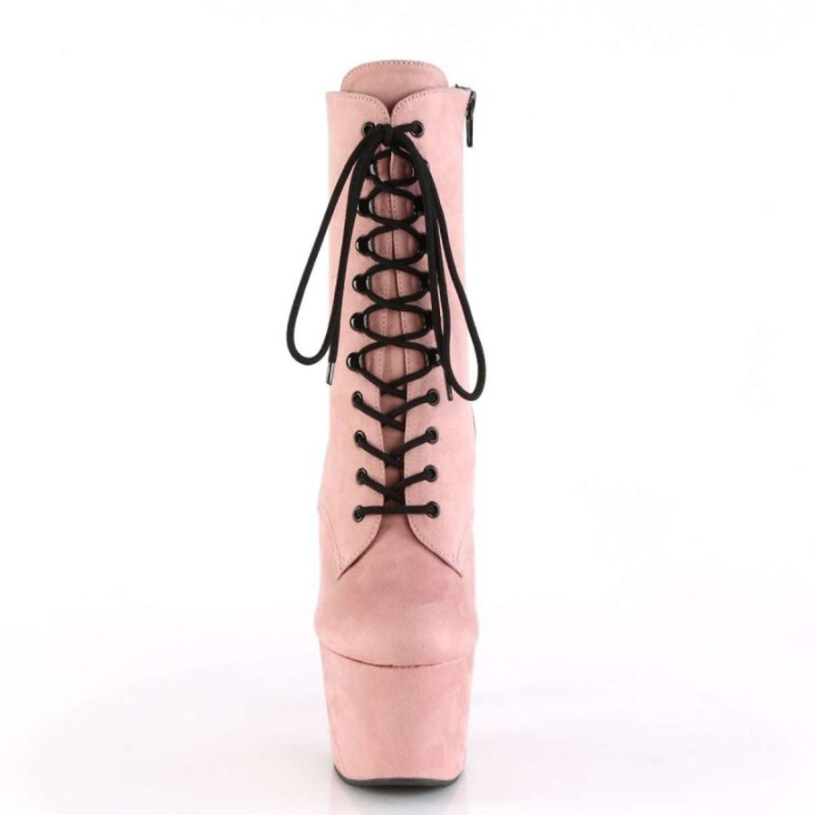 High Heels Pleaser | Pleaser Adore-1020Fs Baby Pink Faux Suede/Baby Pink Faux Suede