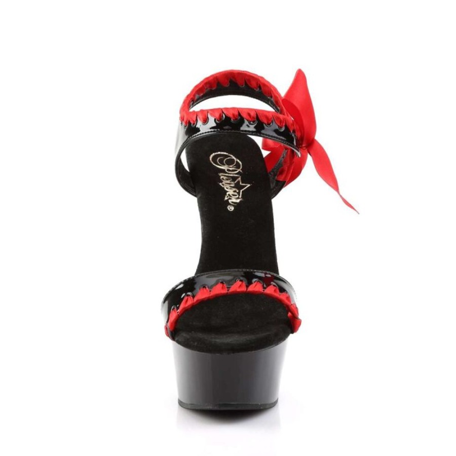 High Heels Pleaser | Pleaser Delight-615 Black-Red/Black