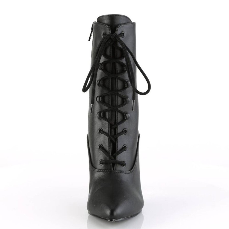 High Heels Pleaser | Pleaser Vanity-1020 Ankle Boots Faux Leather Black