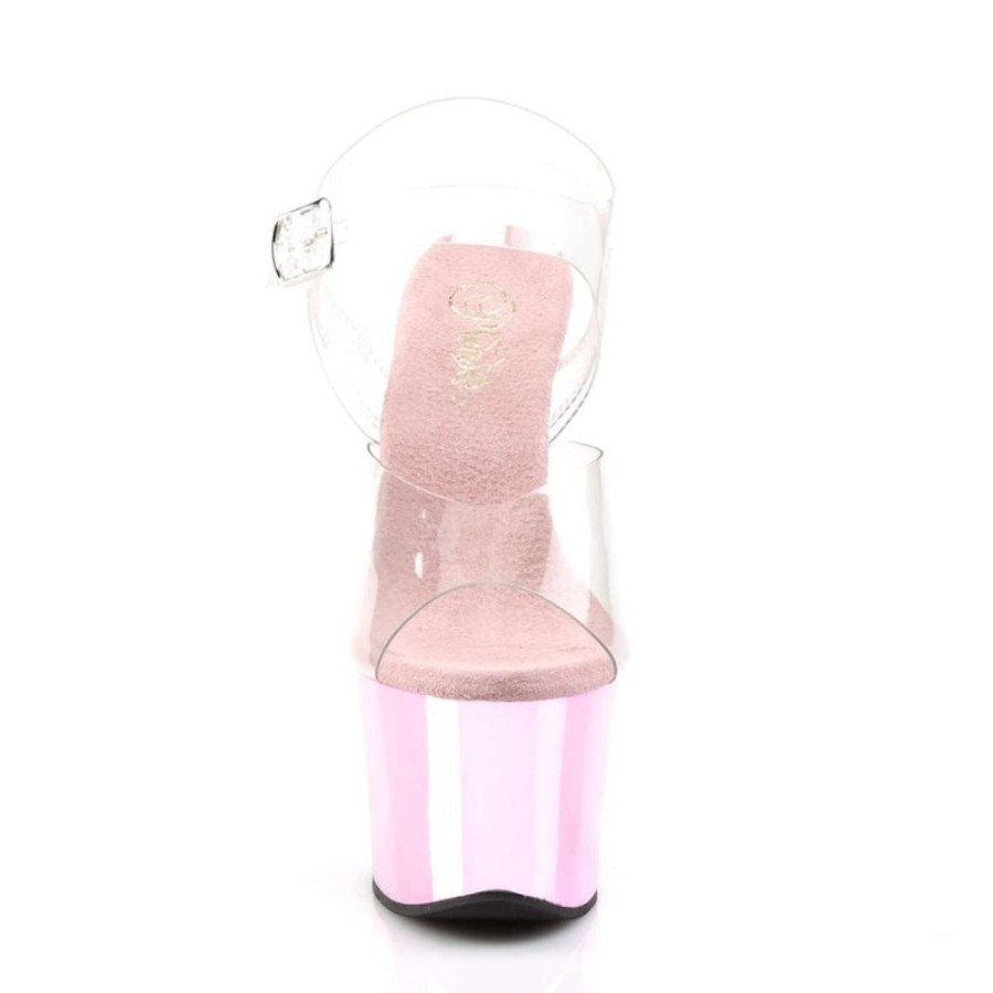 High Heels Pleaser | Pleaser Sky-308 Clear/Baby Pink Chrome