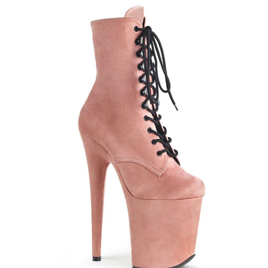 High Heels Pleaser | Pleaser Flamingo-1020Fs Baby Pink Faux Suede/Baby Pink Faux Suede