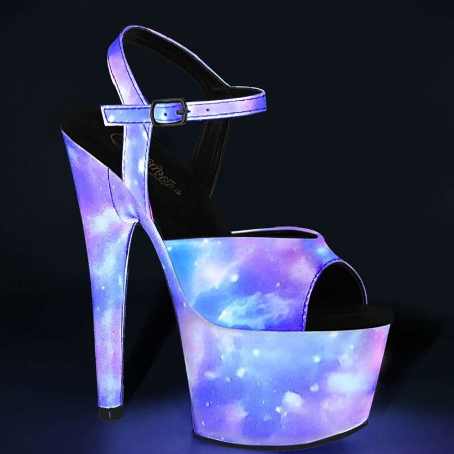 High Heels Pleaser | Pleaser Adore-709Refl Purple-Blue Reflective/Purple-Blue Reflective