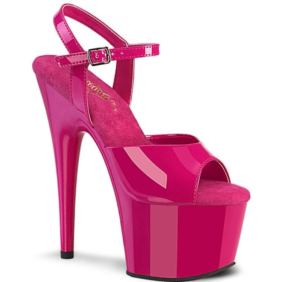 High Heels Pleaser | Pleaser Adore-709 Plateau Sandalettes Patent Pink