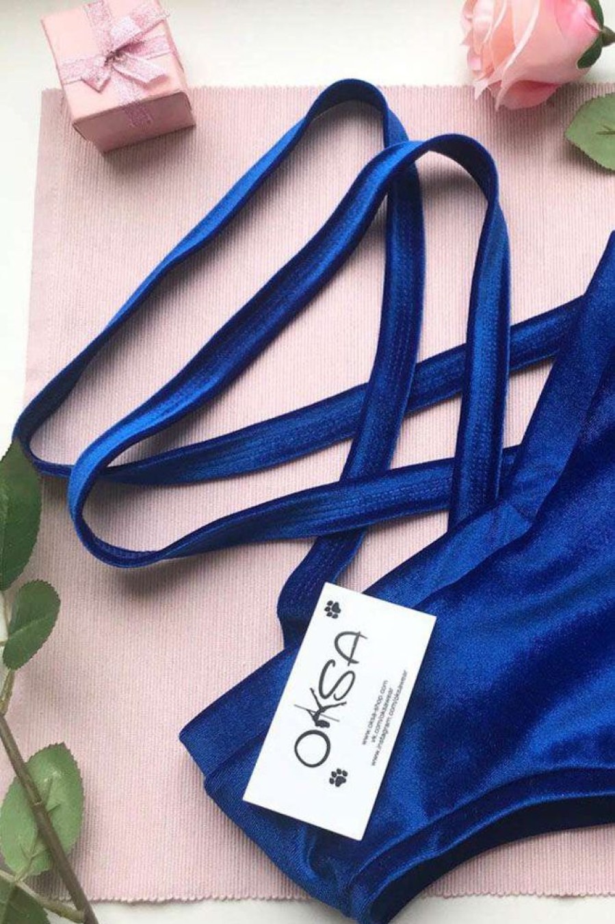 Pole Dance Wear Oksa Polewear | Oksawear Shorts Palma Velvet Blue