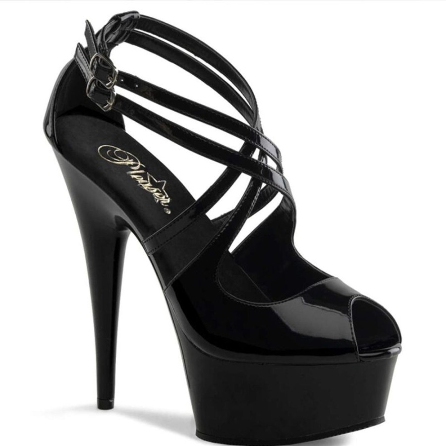 High Heels Pleaser | Pleaser Delight-612 Black/Black