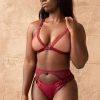 Pole Dance Wear Tatiana Active Wear | Tatiana Active Wear Top Kaizen Burgundy