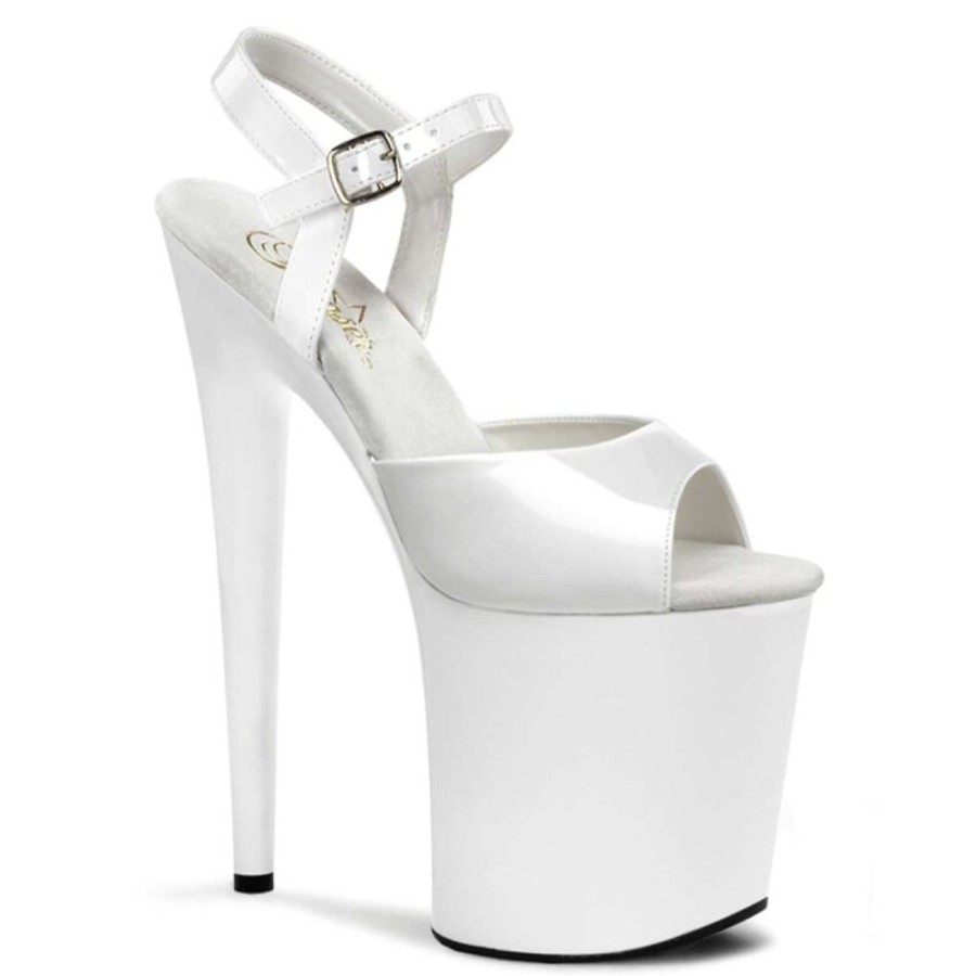 High Heels Pleaser | Pleaser Flamingo-809 White Patent/White