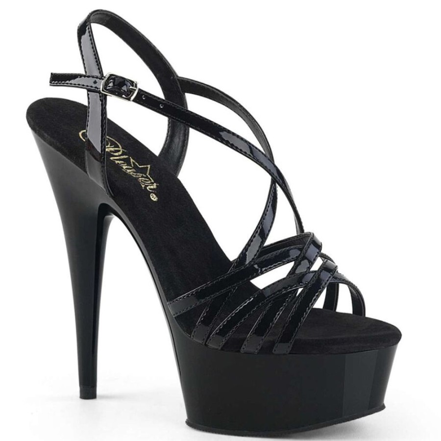 High Heels Pleaser | Pleaser Delight-613 Black Patent/Black