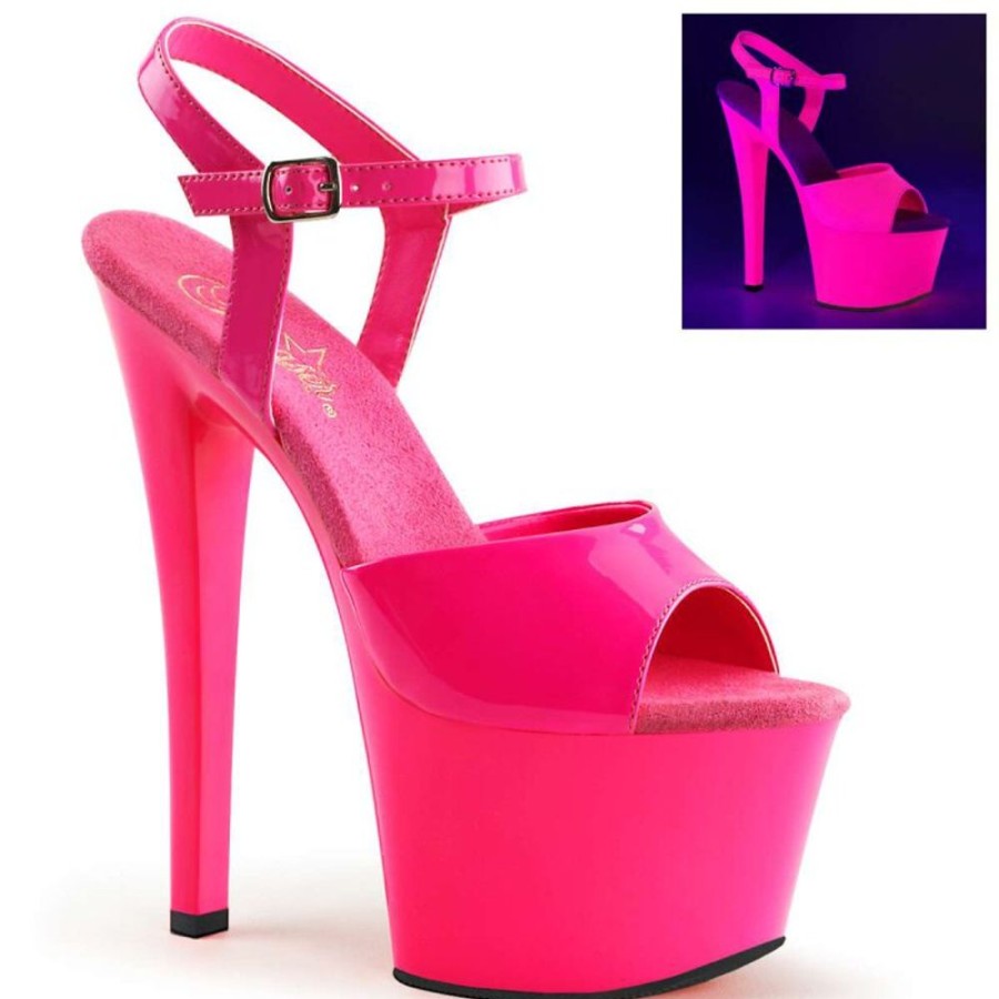 High Heels Pleaser | Pleaser Sky-309Uv Neon Hot Pink/Hot Pink