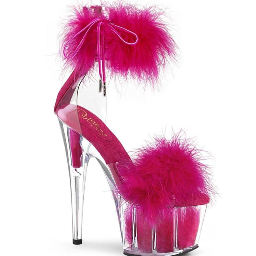 High Heels Pleaser | Pleaser Adore-724F Plateau Sandalettes Transparent Pink