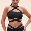 Pole Dance Wear Lunalae | Lunalae Top Renee Crop Bra Black