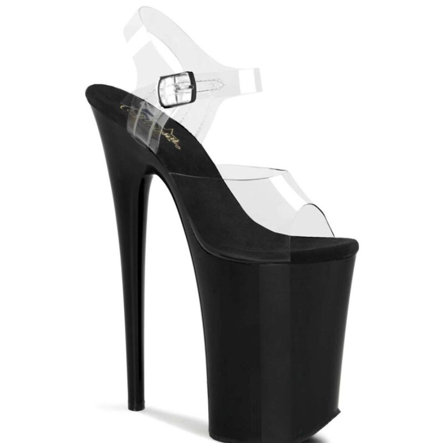 High Heels Pleaser | Pleaser Infinity-908 Clear/Black