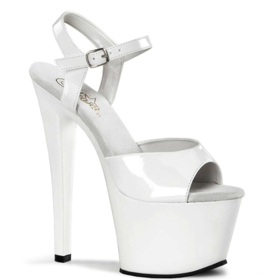 High Heels Pleaser | Pleaser Sky-309 White Patent/White