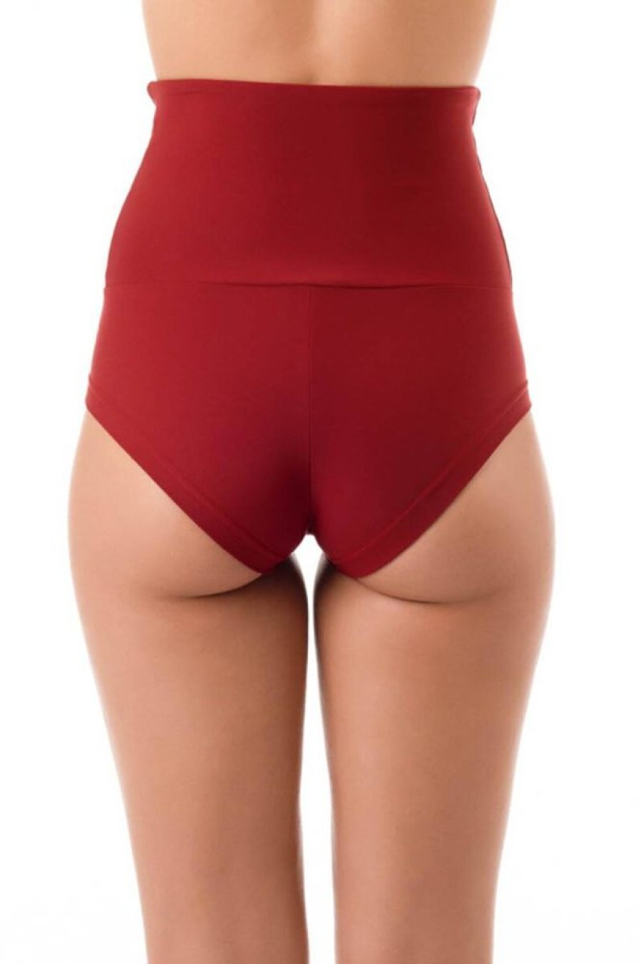 Pole Dance Wear Dragonfly | Dragonfly High Waist Shorts Betty Burgundy