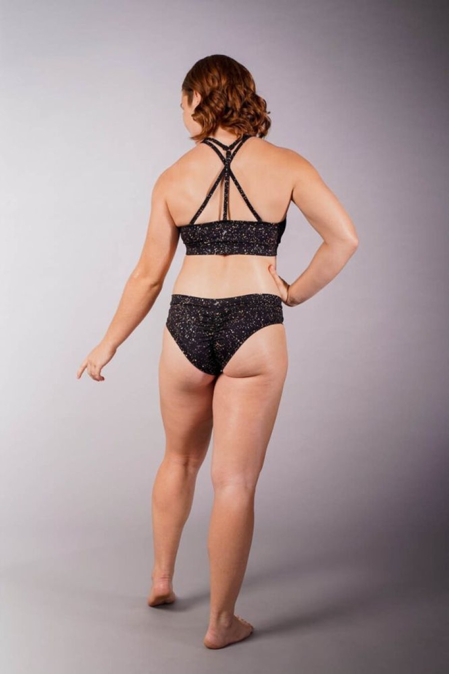 Pole Dance Wear Off the Pole | Off The Pole Shorts Classic Scrunch Black Champagne