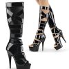 High Heels Pleaser | Pleaser Delight-600-49 Black Stretch Patent/Black