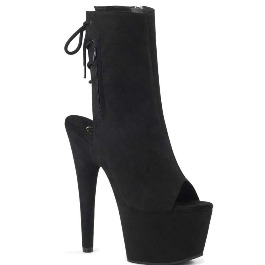 High Heels Pleaser | Pleaser Adore-1018Fs Black Faux Suede/Black Suede