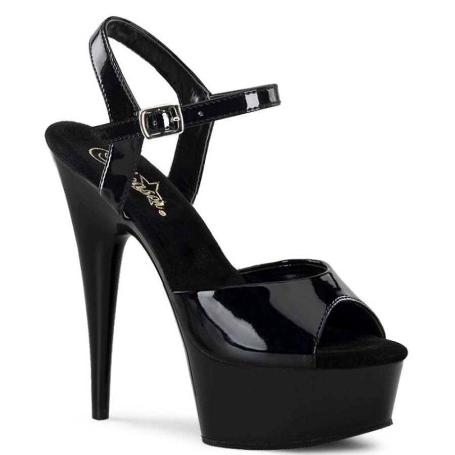 High Heels Pleaser | Pleaser Delight-609 Black Patent/Black