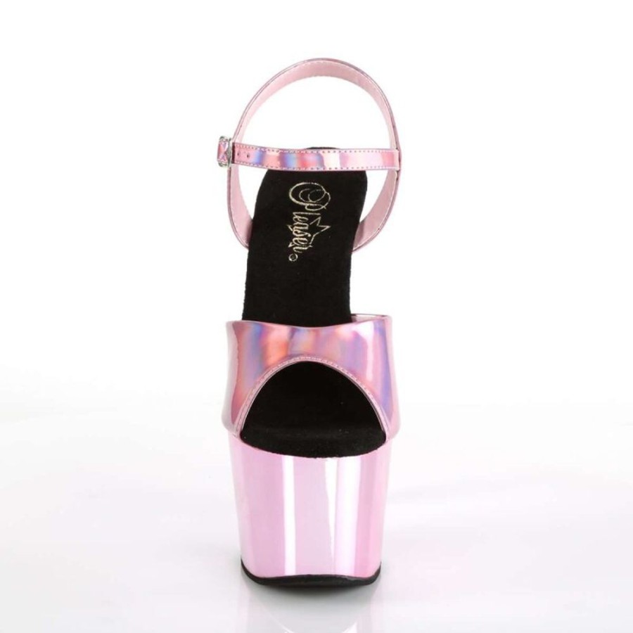 High Heels Pleaser | Pleaser Adore-709Hgch Baby Pink Hologram/Baby Pink Chrome