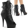 High Heels Pleaser | Pleaser Delight-1033 Black Faux Leather/Black Matte