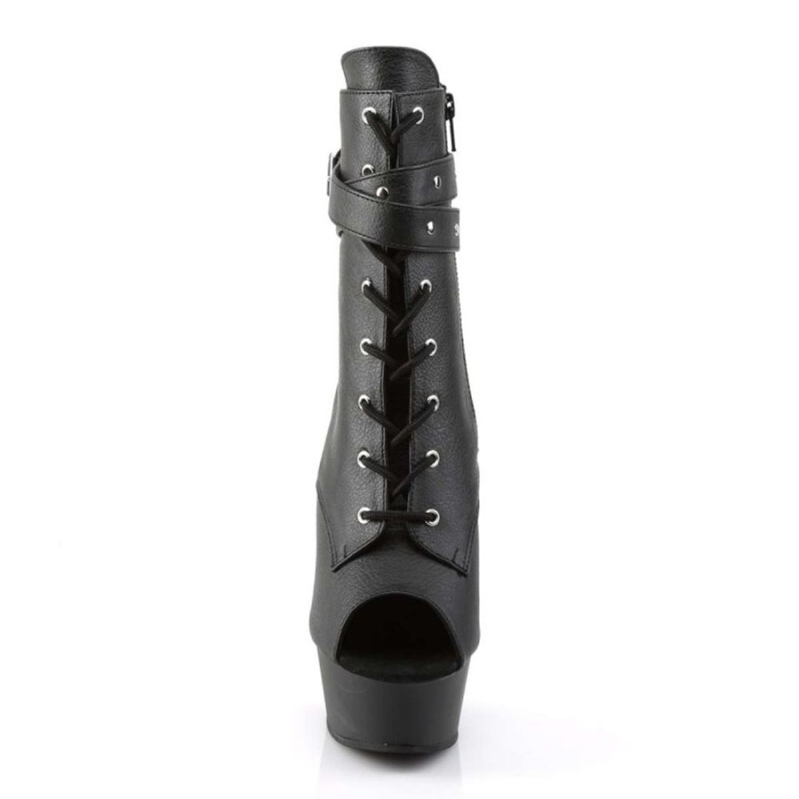 High Heels Pleaser | Pleaser Delight-1033 Black Faux Leather/Black Matte