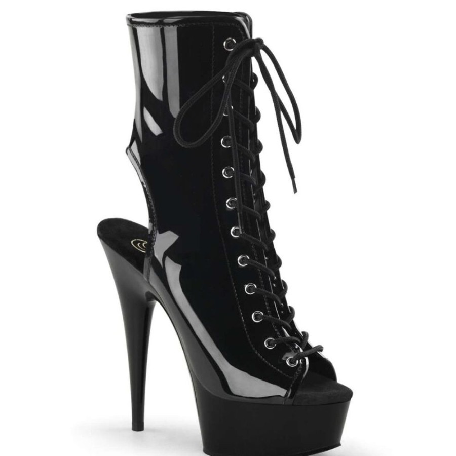 High Heels Pleaser | Pleaser Delight-1016 Black Patent/Black