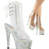 High Heels Pleaser | Pleaser Bejeweled-1018Dm-7 Clear/Silver Multi Rs