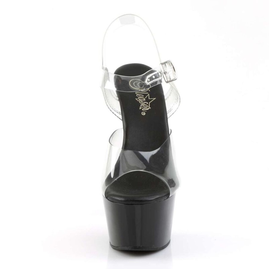 High Heels Pleaser | Pleaser Aspire-608 Clear/Black