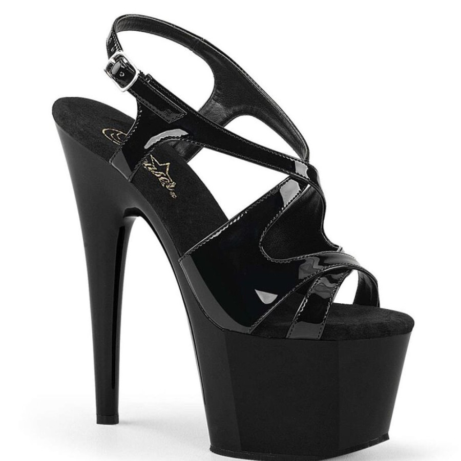 High Heels Pleaser | Pleaser Adore-730 Black Patent/Black