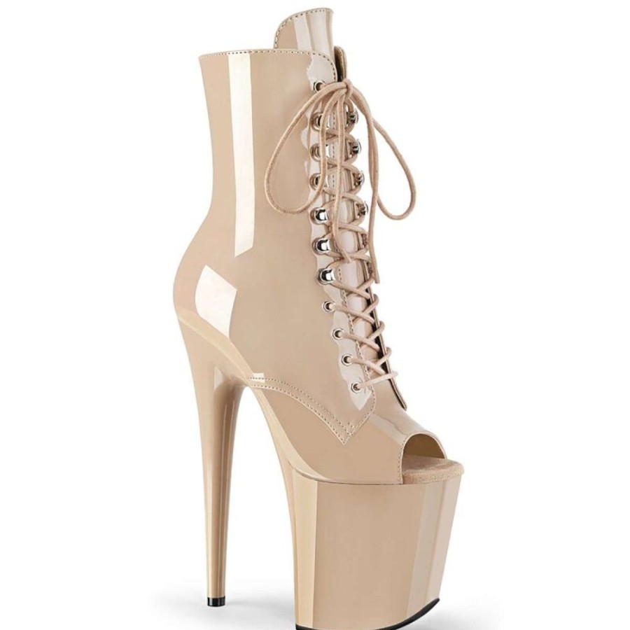 High Heels Pleaser | Pleaser Flamingo-1021 Nude Patent/Nude