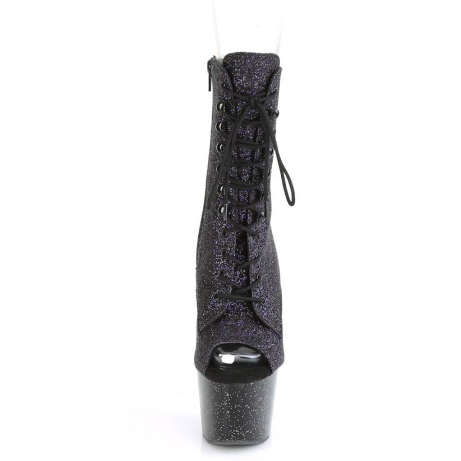 High Heels Pleaser | Pleaser Adore-1021Mg Plateau Ankle Boots Glitter Purple