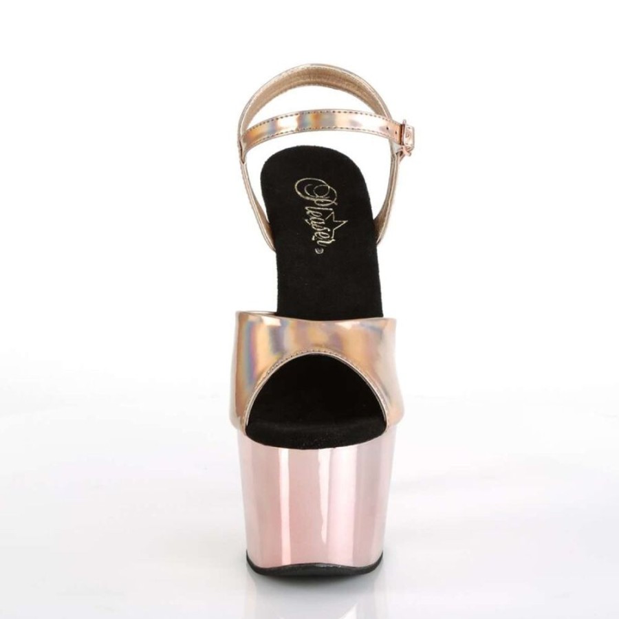 High Heels Pleaser | Pleaser Adore-709Hgch Rose Gold Hologram/Rose Gold Chrome