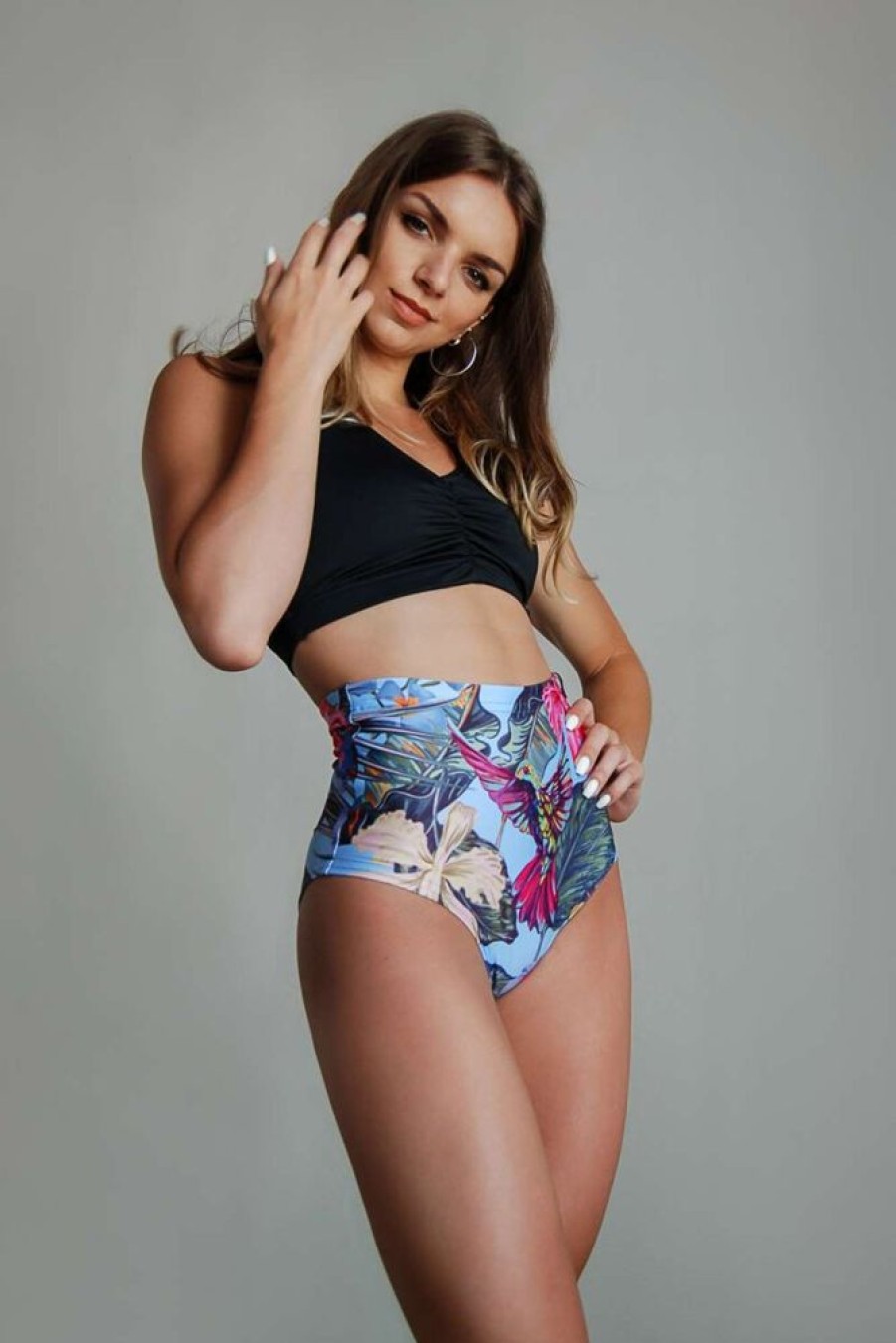 Pole Dance Wear Pole Addict | Pole Addict High Waist Shorts Tropical Flower