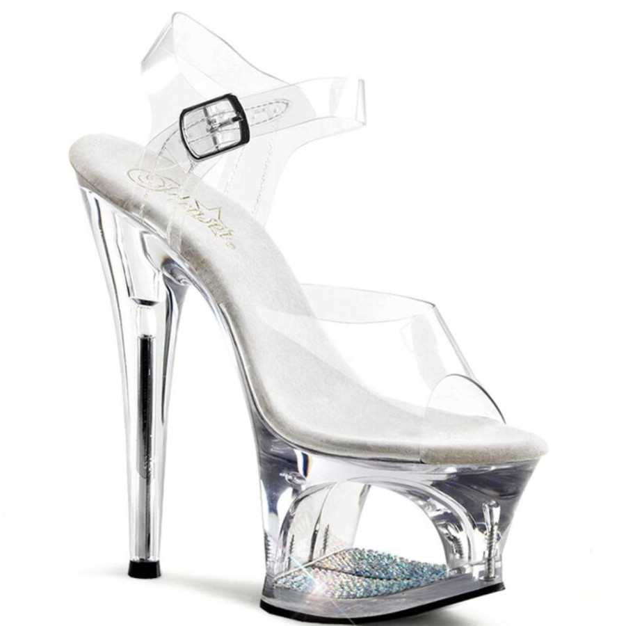 High Heels Pleaser | Pleaser Moon-708Dm Clear/Clear