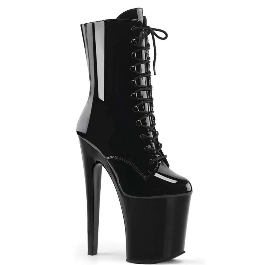 High Heels Pleaser | Pleaser Xtreme-1020 Black Patent/Black