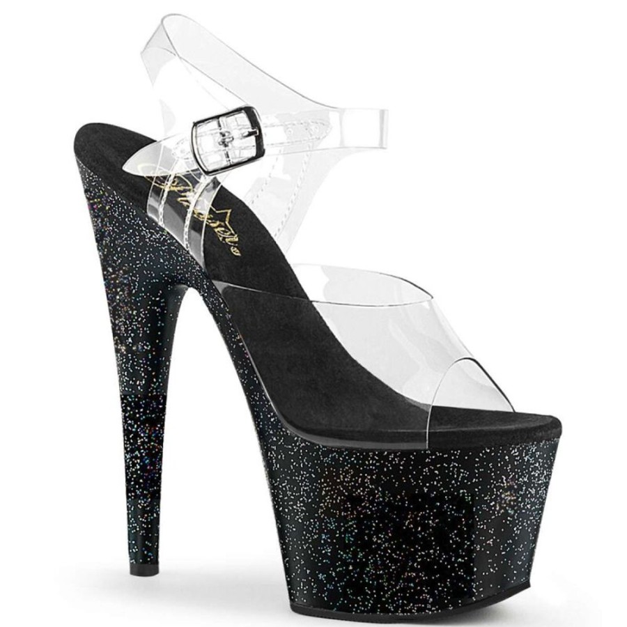 High Heels Pleaser | Pleaser Adore-708Mg Clear/Black