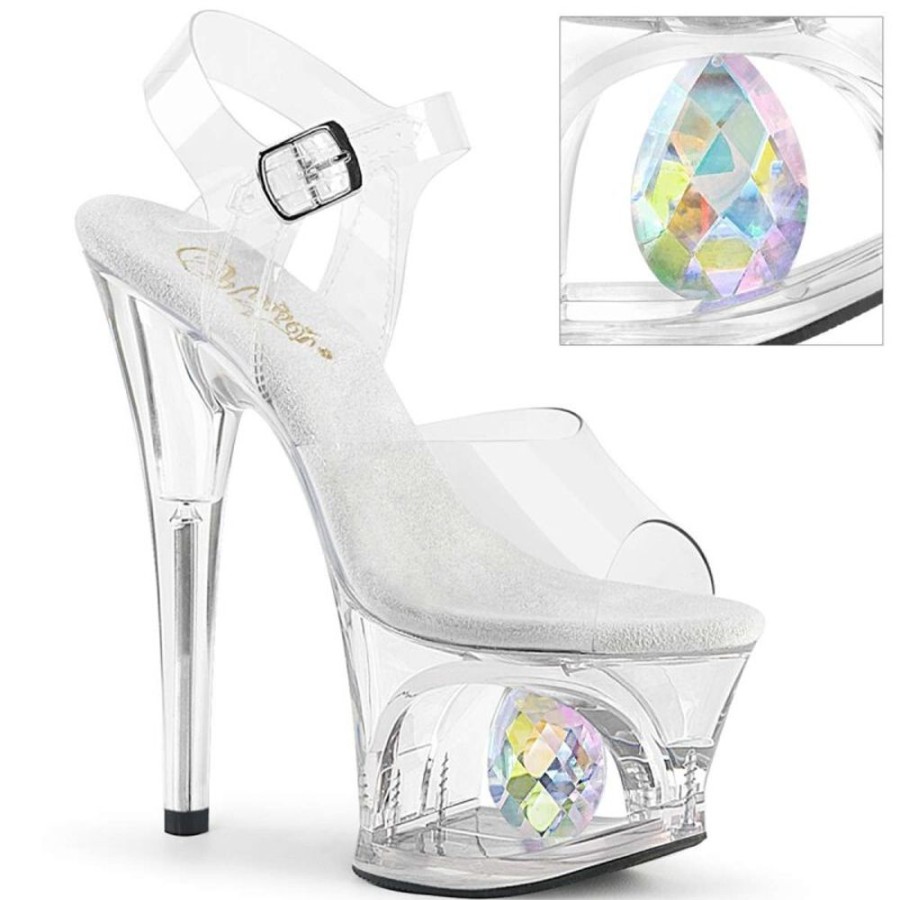 High Heels Pleaser | Pleaser Moon-708Dia Clear/Clear