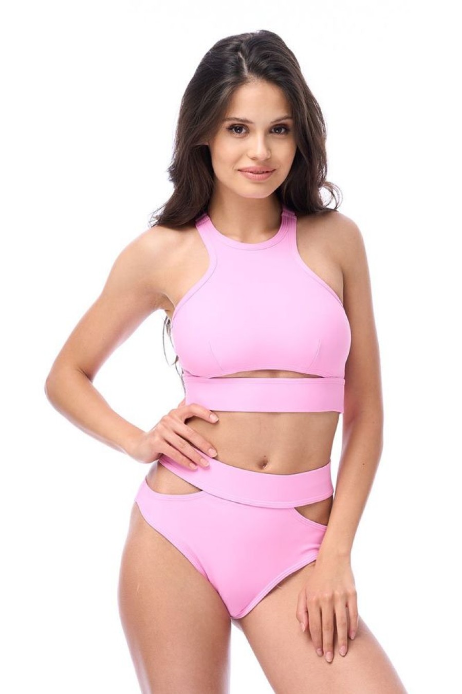 Pole Dance Wear Bandurska | Bandurska Top Pink Cloud