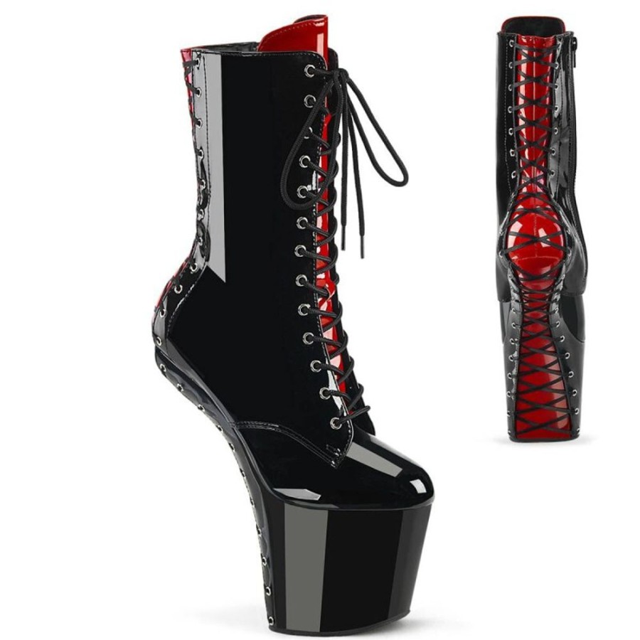 High Heels Pleaser | Pleaser Craze-1040Fh Plateau Ankle Boots Patent Black