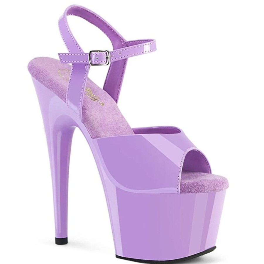 High Heels Pleaser | Pleaser Adore-709 Plateau Sandalettes Patent Purple