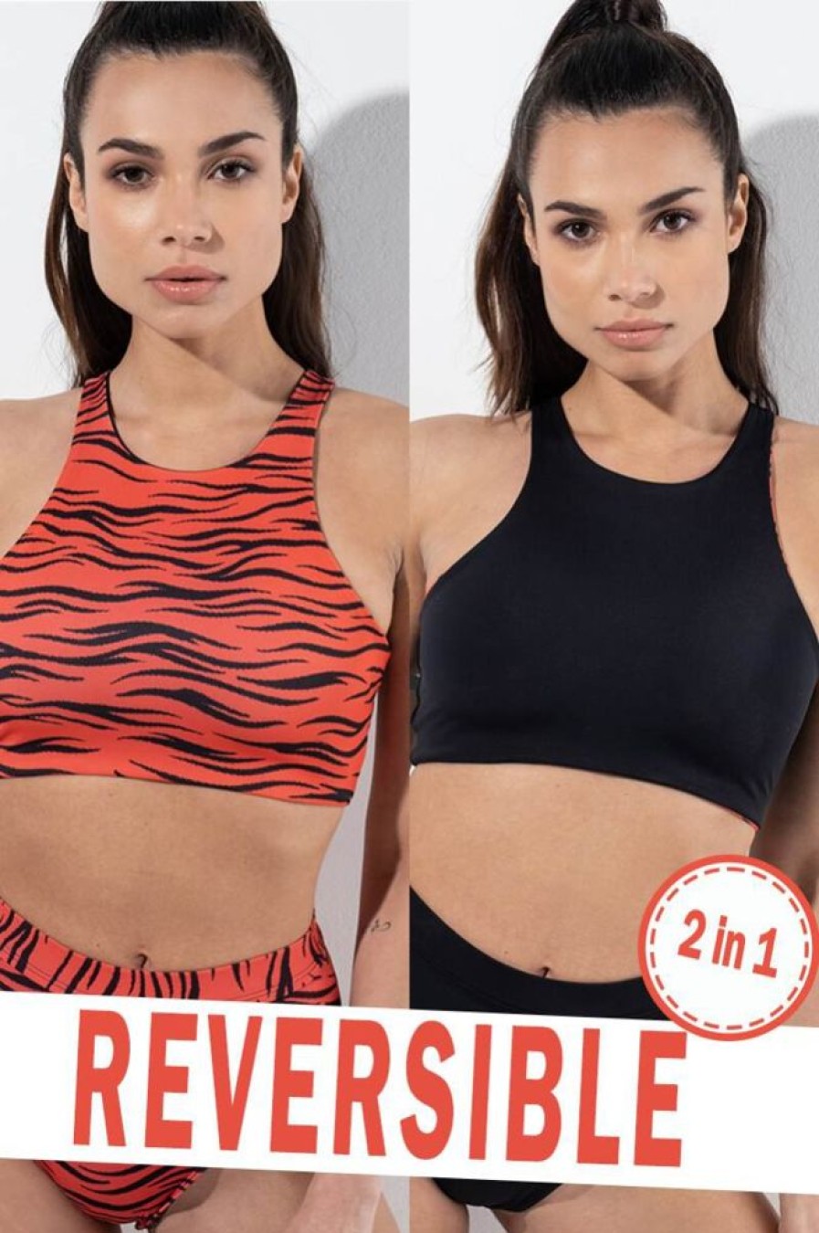 Pole Dance Wear RAD Polewear | Rad Top Lover Black/Tiger