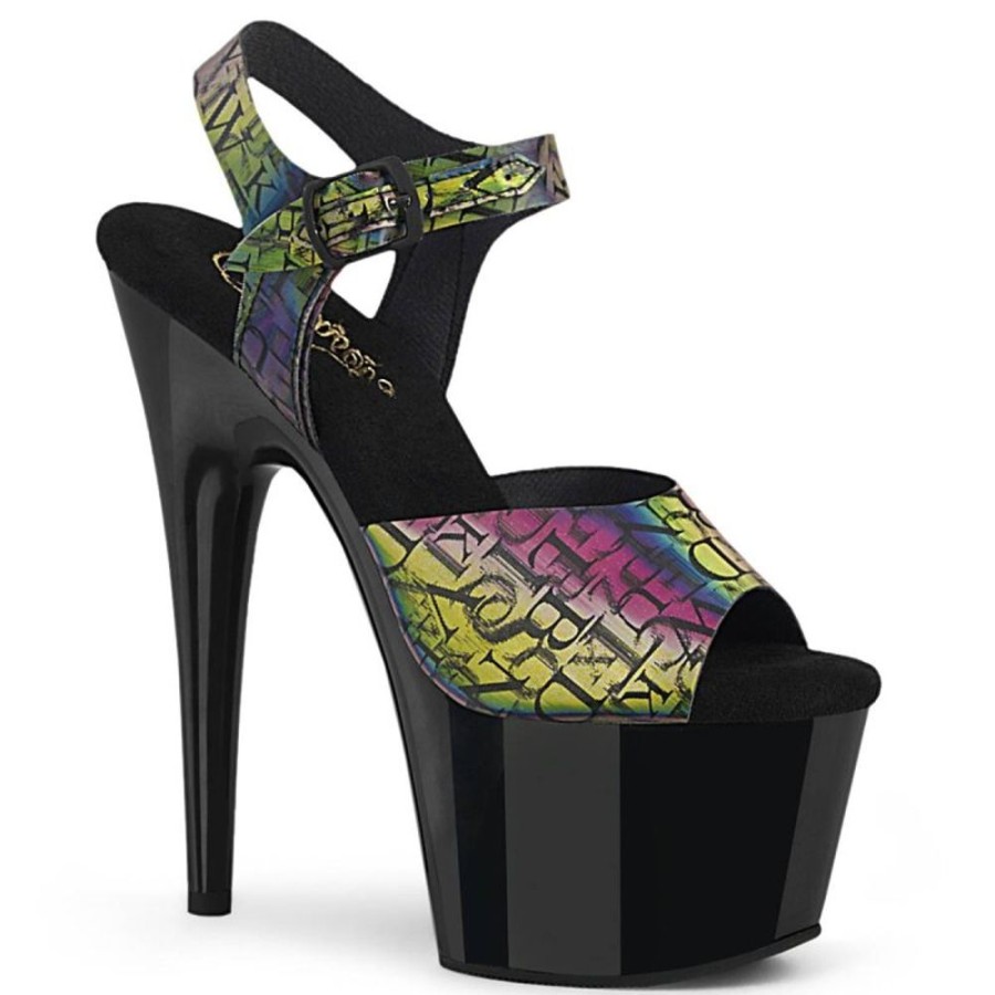 High Heels Pleaser | Pleaser Adore-708N-Ltp Plateau Sandalettes Colorful