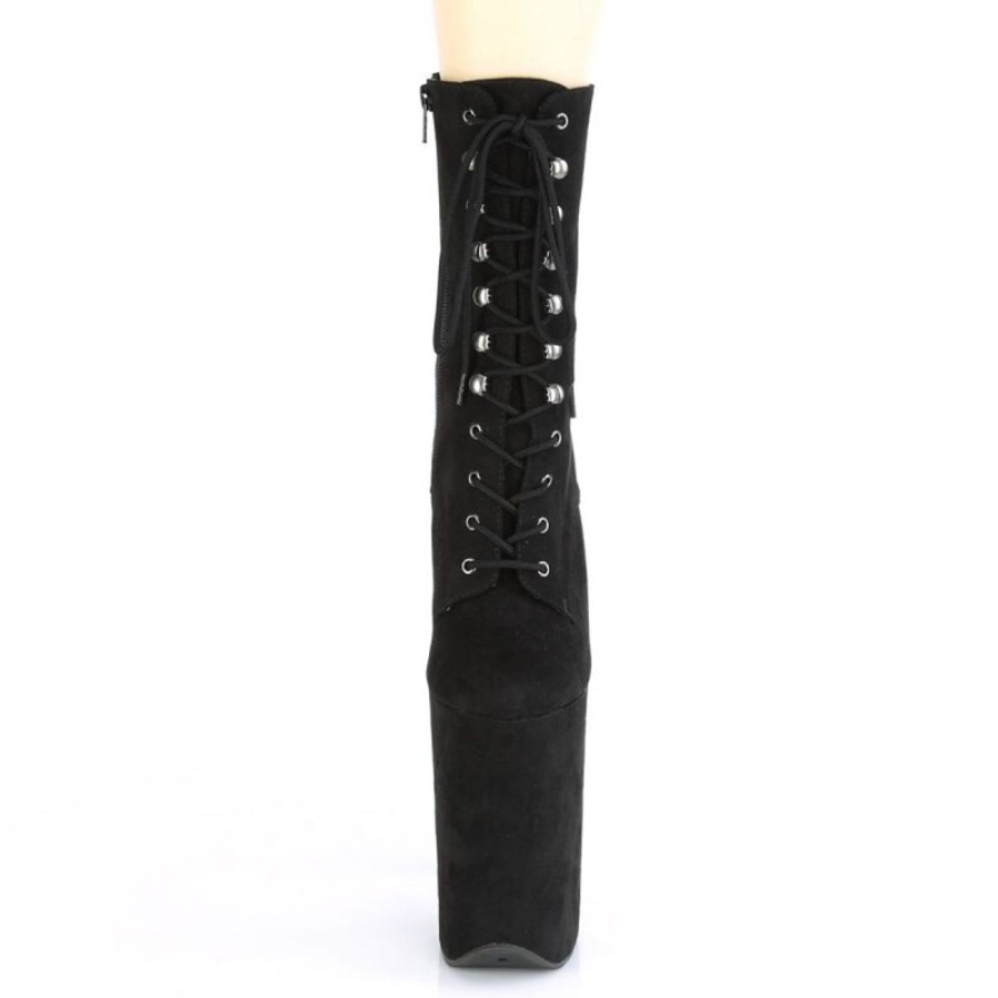 High Heels Pleaser | Pleaser Infinity-1020Fs Plateau Ankle Boots Faux Suede Black