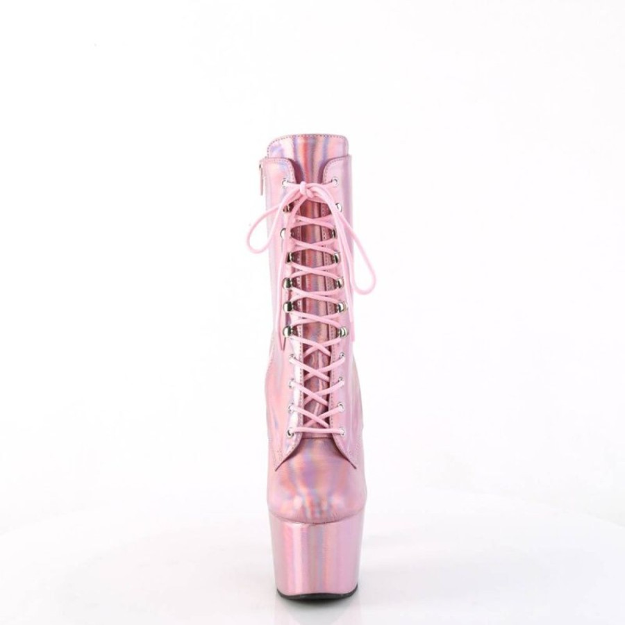 High Heels Pleaser | Pleaser Adore-1020Hg Plateau Ankle Boots Holo Light Pink