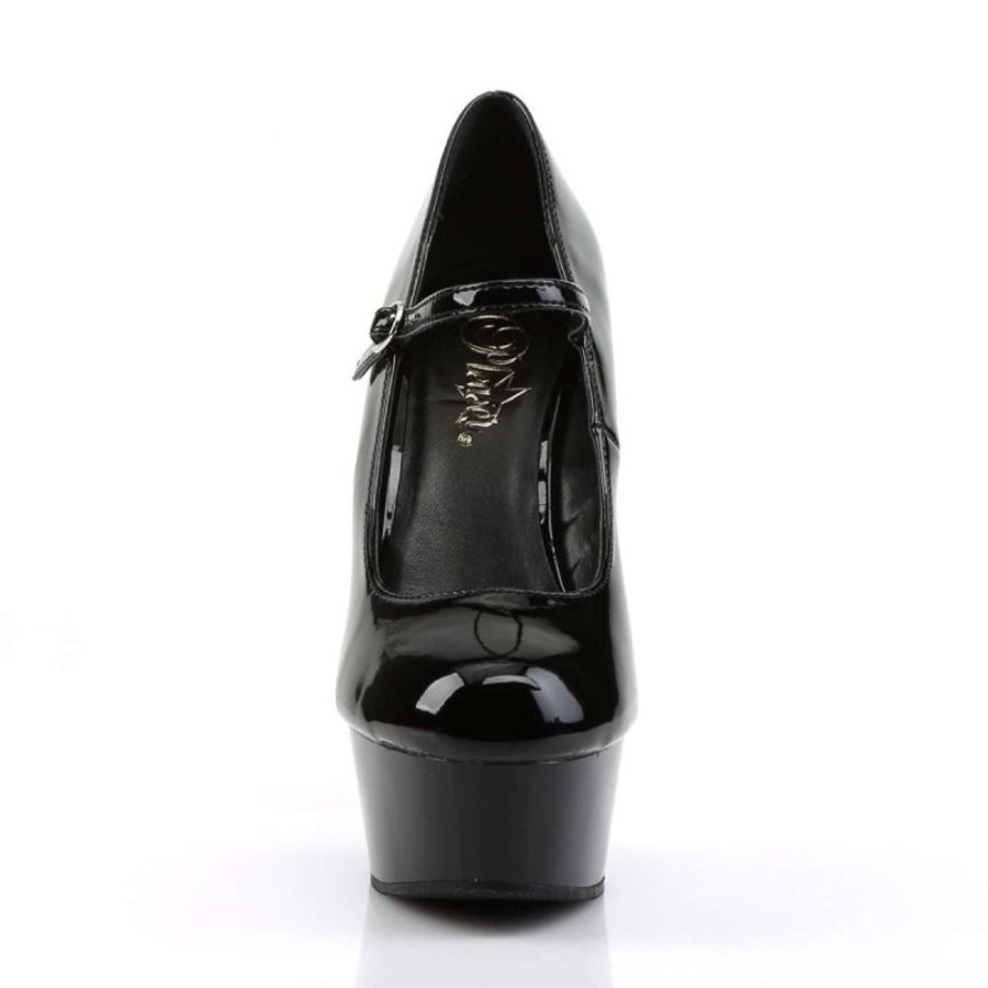 High Heels Pleaser | Pleaser Delight-687 Black Patent/Black