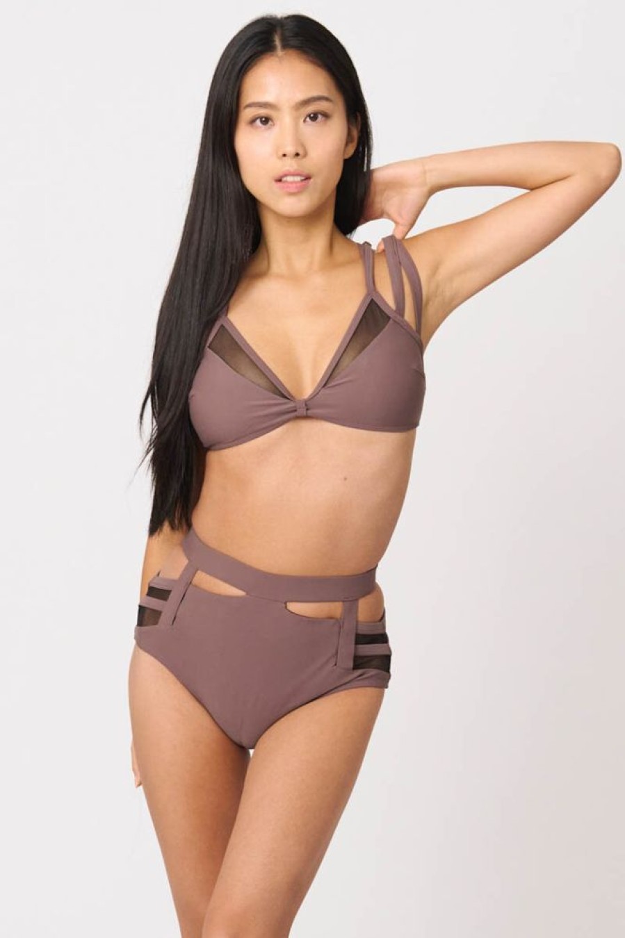 Pole Dance Wear Zasha Polewear | Zasha Polewear Top Charlotte Mahogany