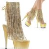 High Heels Pleaser | Pleaser Adore-1017Rsft Clear-Gold/Gold