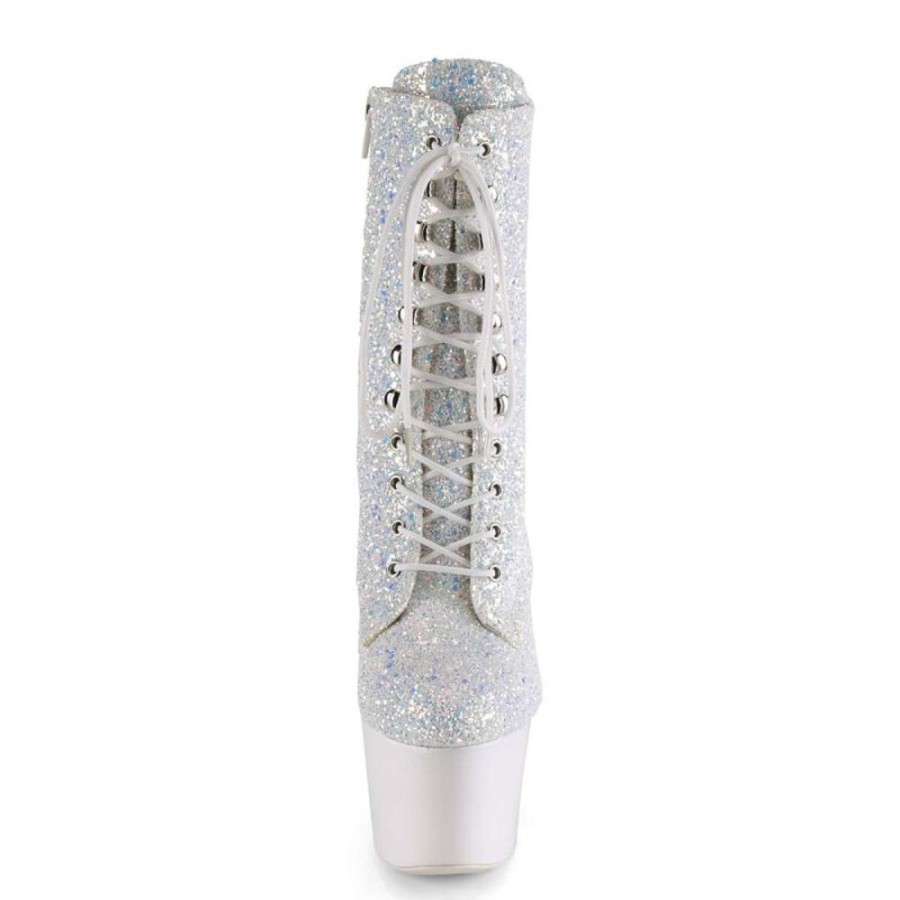 High Heels Pleaser | Pleaser Adore-1020Lg Neon White Multi Glitter/Neon White