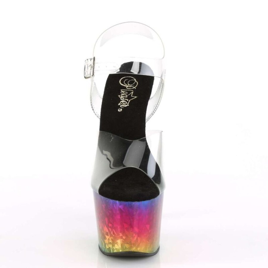 High Heels Pleaser | Pleaser Adore-708Mrb Clear/Metallic Rainbow