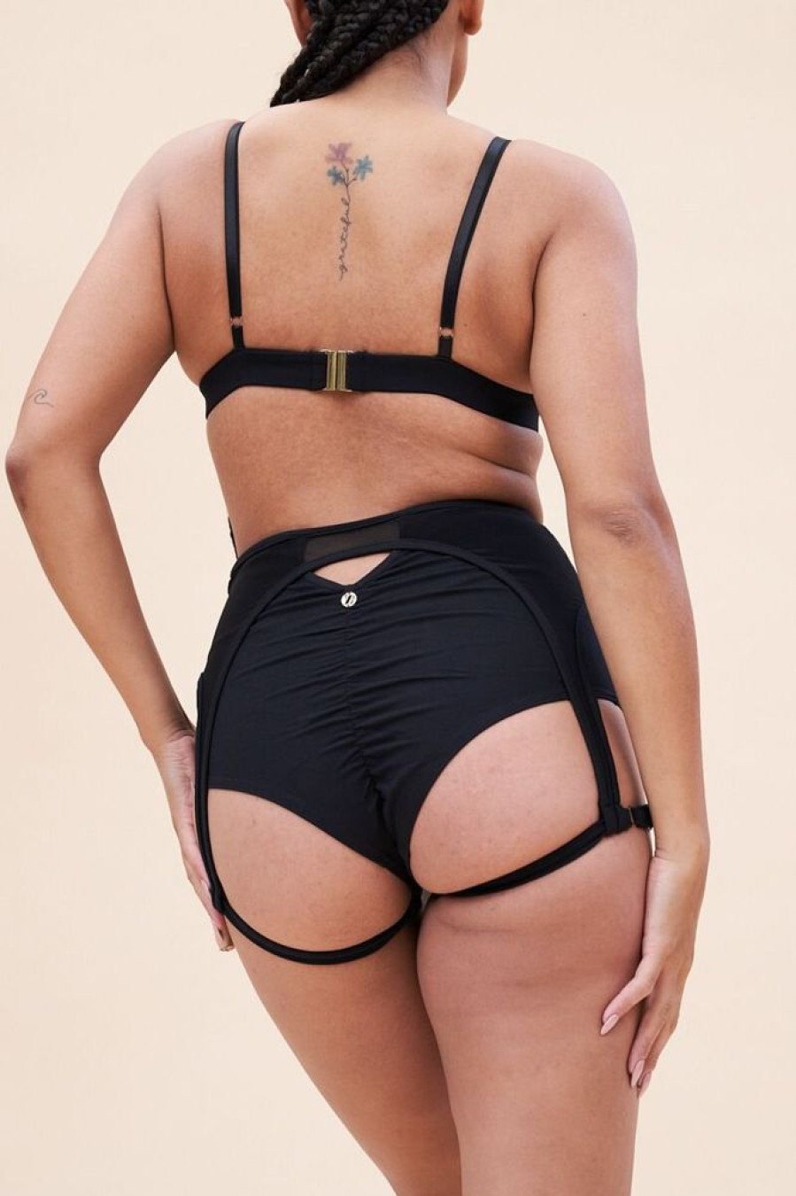 Pole Dance Wear Lunalae | Lunalae Shorts High Waist Cora Black